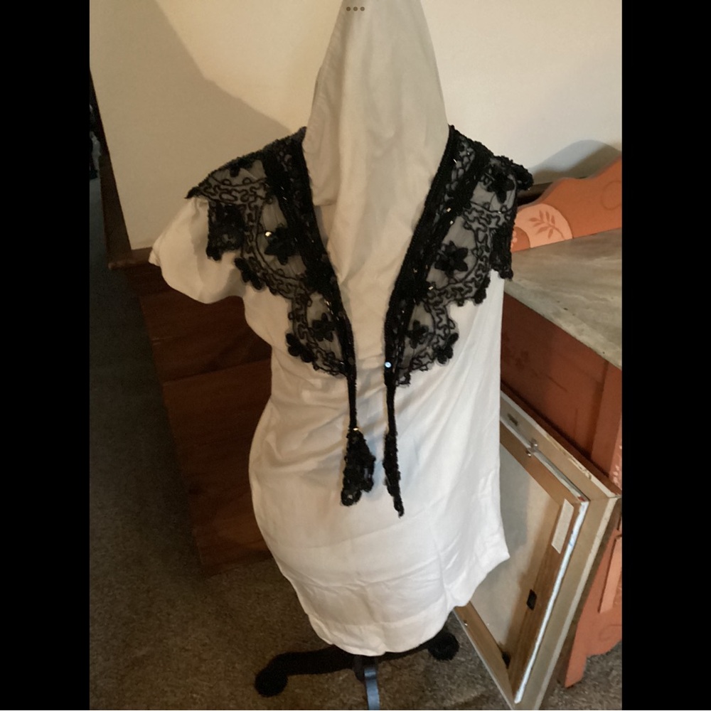 Spectacular Black Beaded Collar Repro Victorian Vintage Add 2 Outfit